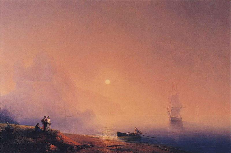 Ivan Aivazovsky Crimean Tartars on the Sea Shore Sweden oil painting art